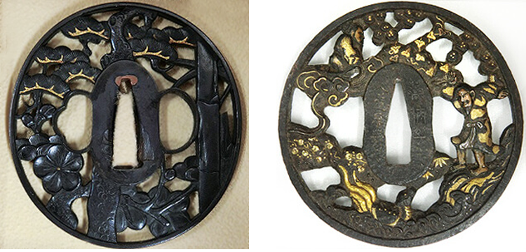 最終値下げ 金象嵌 縁頭 駿馬 刀装具 (刀剣 鐔 鍔 ) 最終値下げ 金象嵌