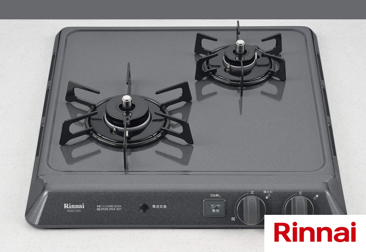 ミニキッチン用 ガスコンロ (斜め2口) RD421H2SA Rinnai ekrea Parts