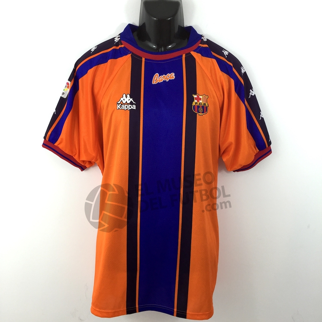 Fc Barcelona 97-98 Away Kappa Shirt FIGO SS LFP vs Mallorca * – El