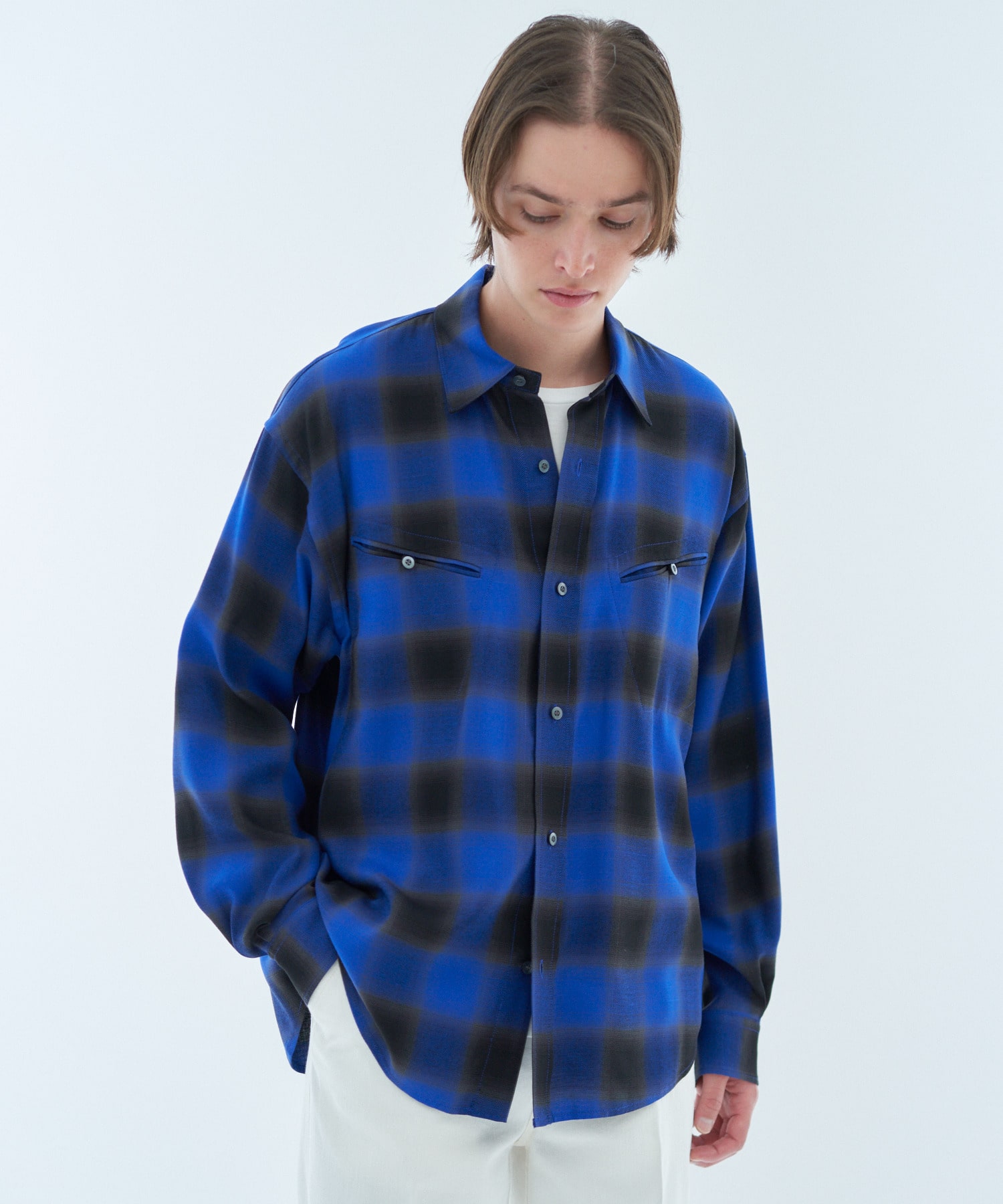 ESTNATION / レーヨン オンブレチェックシャツ｜ESTNATION ONLINE