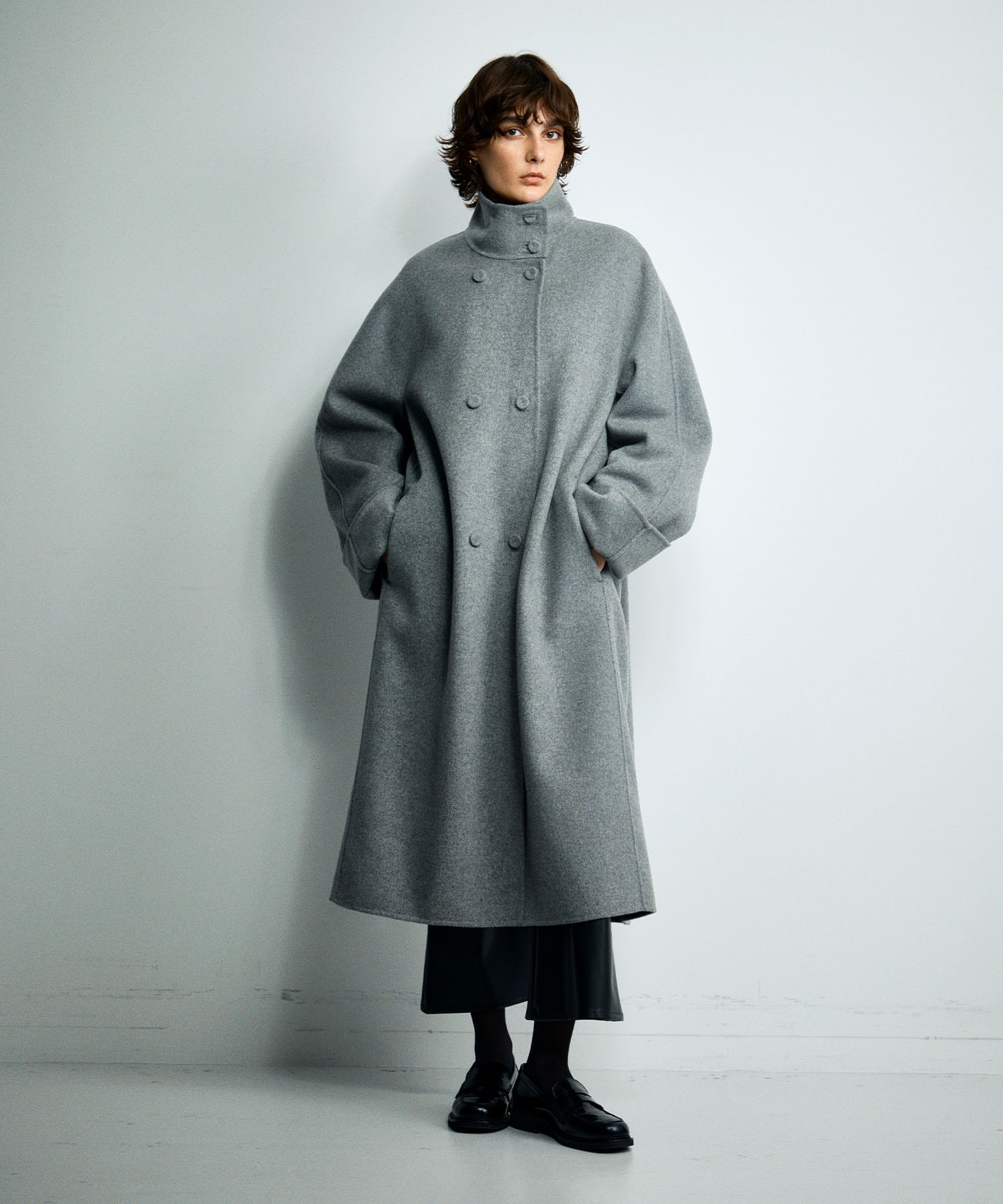 エストネーション カシミア混ピーコート 48サイズ エストネーション