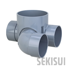 ハイスイマス Zマス自在エルボ付90度合流 右 Z90Y 100X100-150（品番