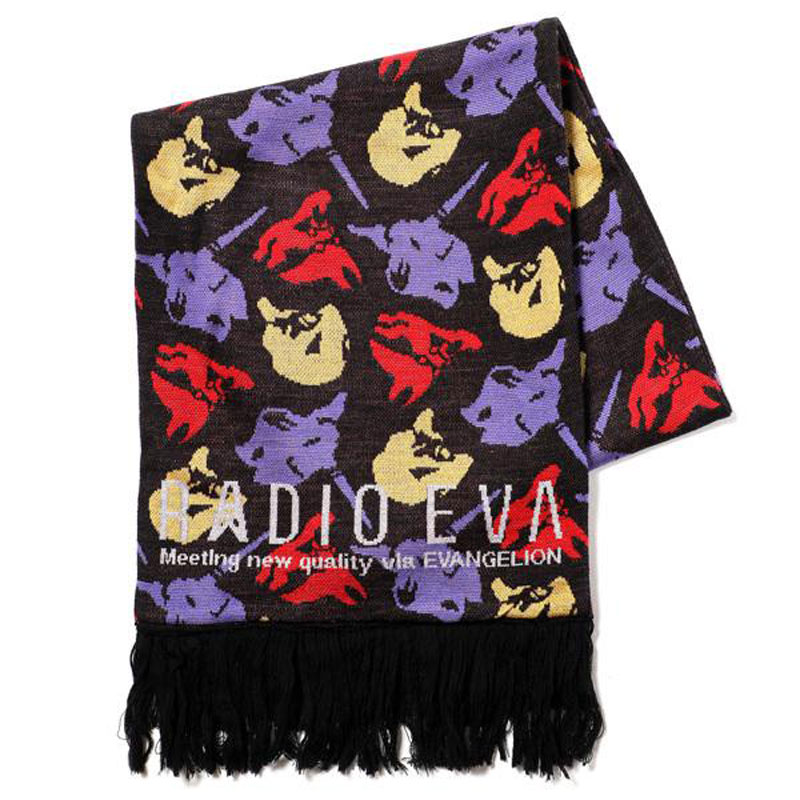 RADIO EVA 750 EVANGELION MONOGRAM MUFFLER/BLACK MONOGRAM