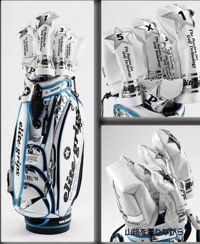 美品 MARK&LONA ゴルフバッグ ホワイト キャリーバッグ ヘッドカバー