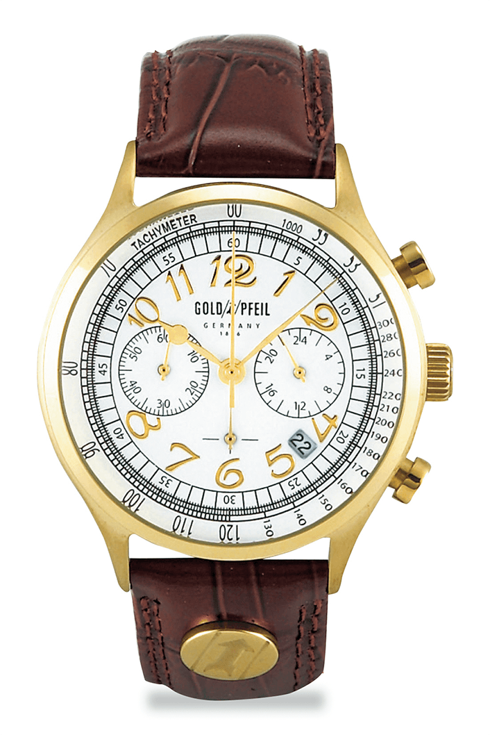 ゴールドファイル クロノグラフ メンズウォッチ(ブラウン)を贈るなら