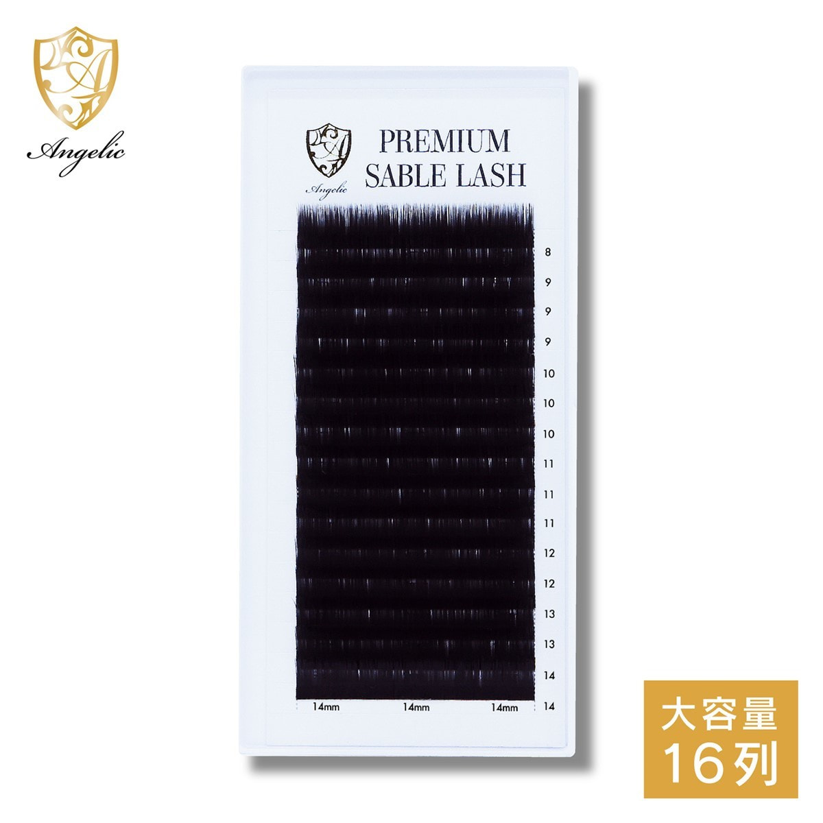 【未使用・Lカール】長さ6〜12mm/ディープフラットラッシュ/ブラック フラットセーブル ブラック[Jカール 太さ 0.10 下まつげMIX長さ6・7mm