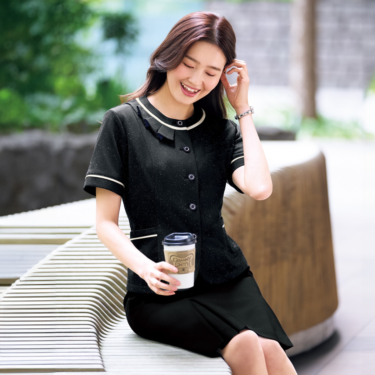 FS4569 マーメイドプリーツスカート｜医療用白衣・介護ユニフォーム