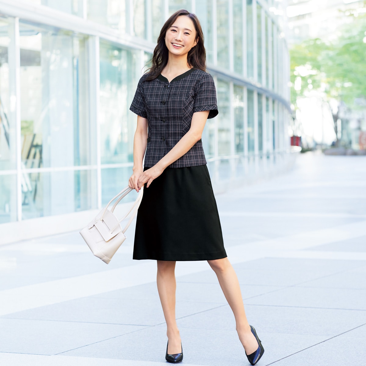 FS45918 脇ゴムAラインスカート｜医療用白衣・介護ユニフォーム・事務