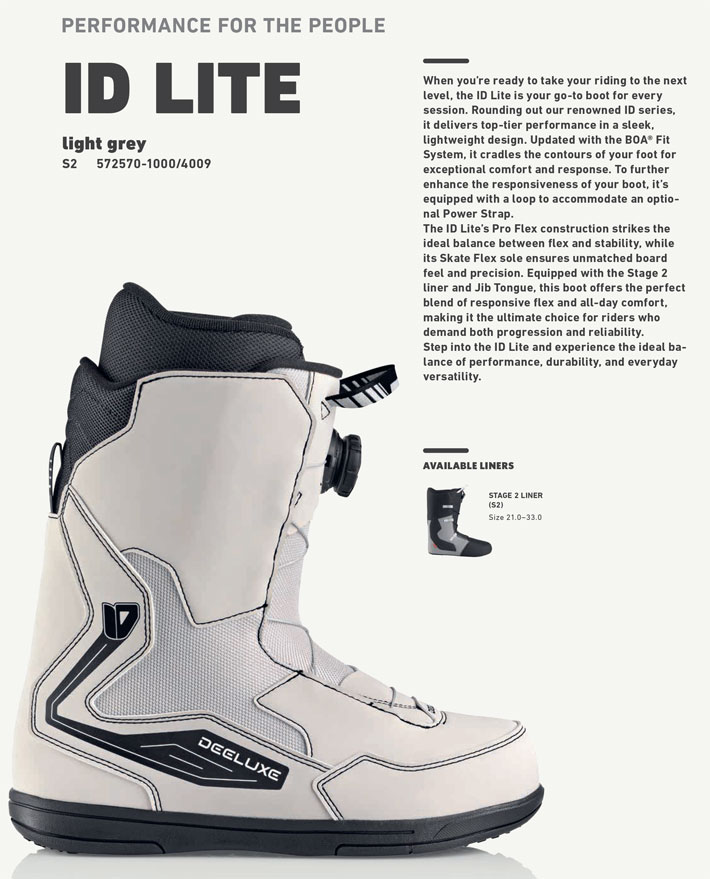 25-26 DEELUXE ブーツ ID LITE ディーラックス アイディ―ライト S2