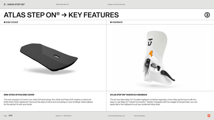 25-26 UNION ビンディング ATLAS STEP ON ユニオン アトラス ステップ