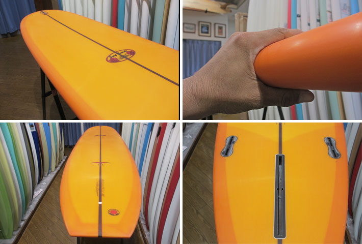 いそこ波平】ロングボード サーフボード オレンジと白 いそこ波平