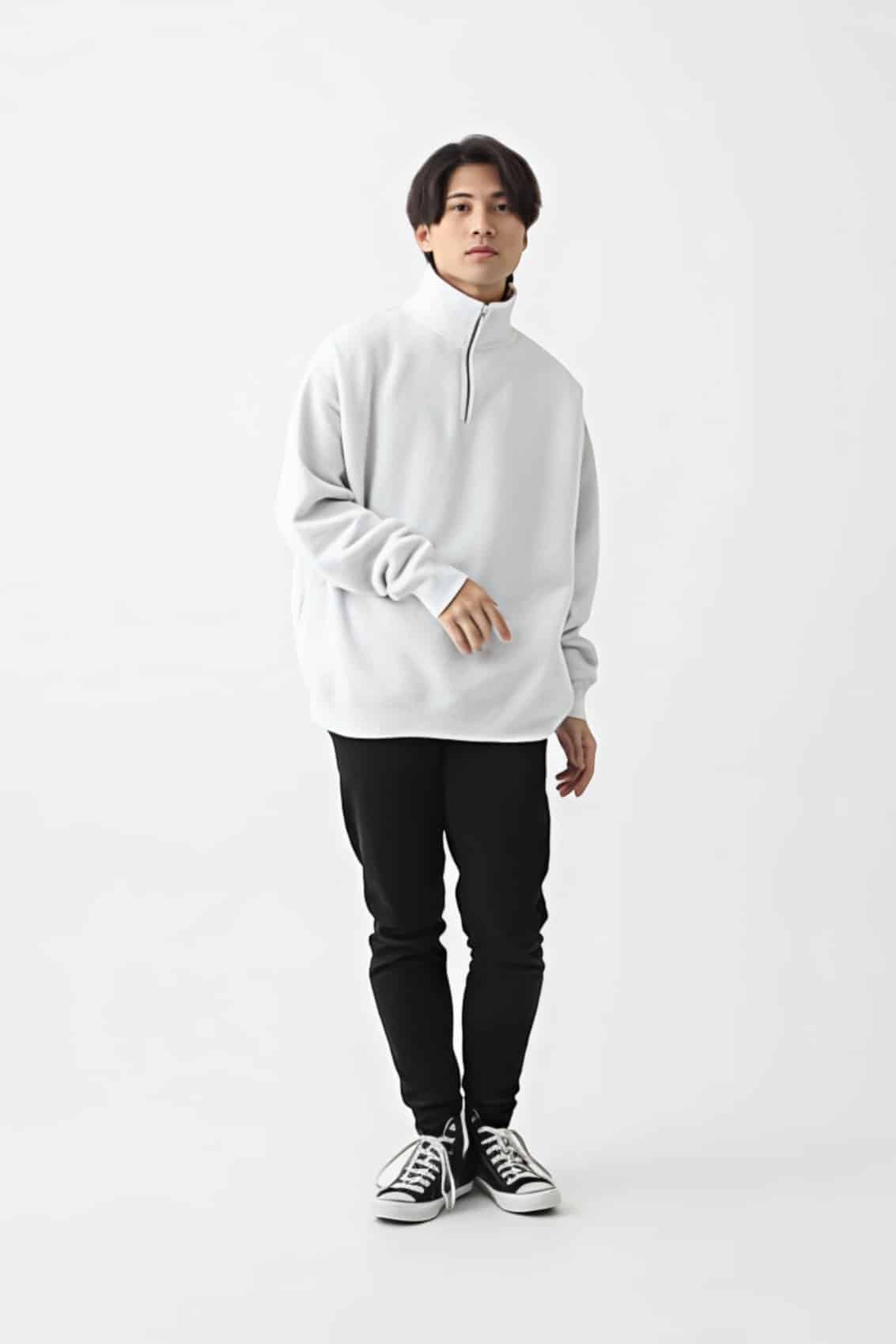 柔らかハーフジップ スウェット[United Athle 5788]｜オリジナル