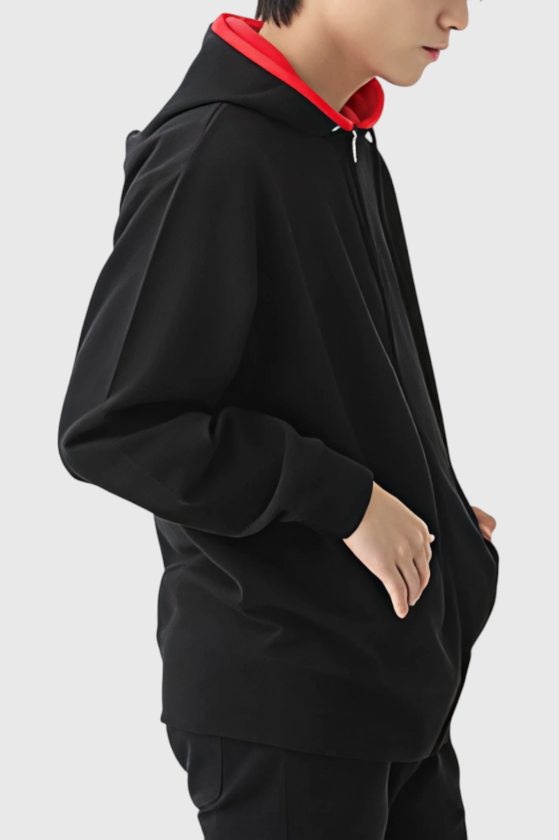 SUNLINE フード付きパーカー ブラック/レッド ウェア＆アクセサリー
