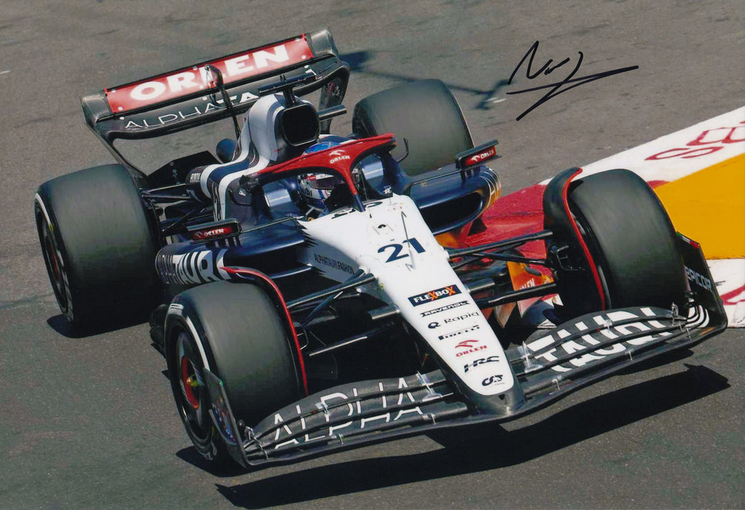 Nyck de Vries Signed 8X12 inches 2023 Scuderia AlphaTauri F1 Team