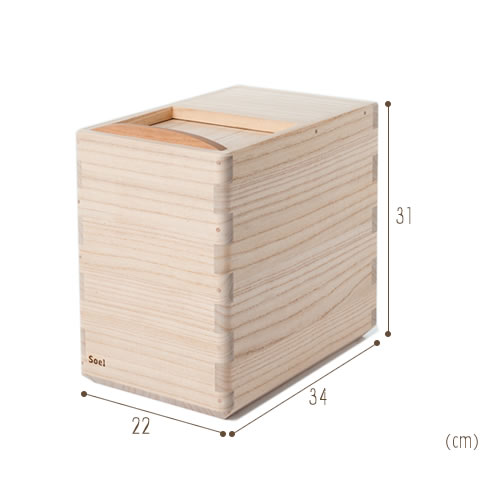 米びつ 桐 日本製 10kg 一合升付き Soel 朝倉家具 / FavoriteStyle