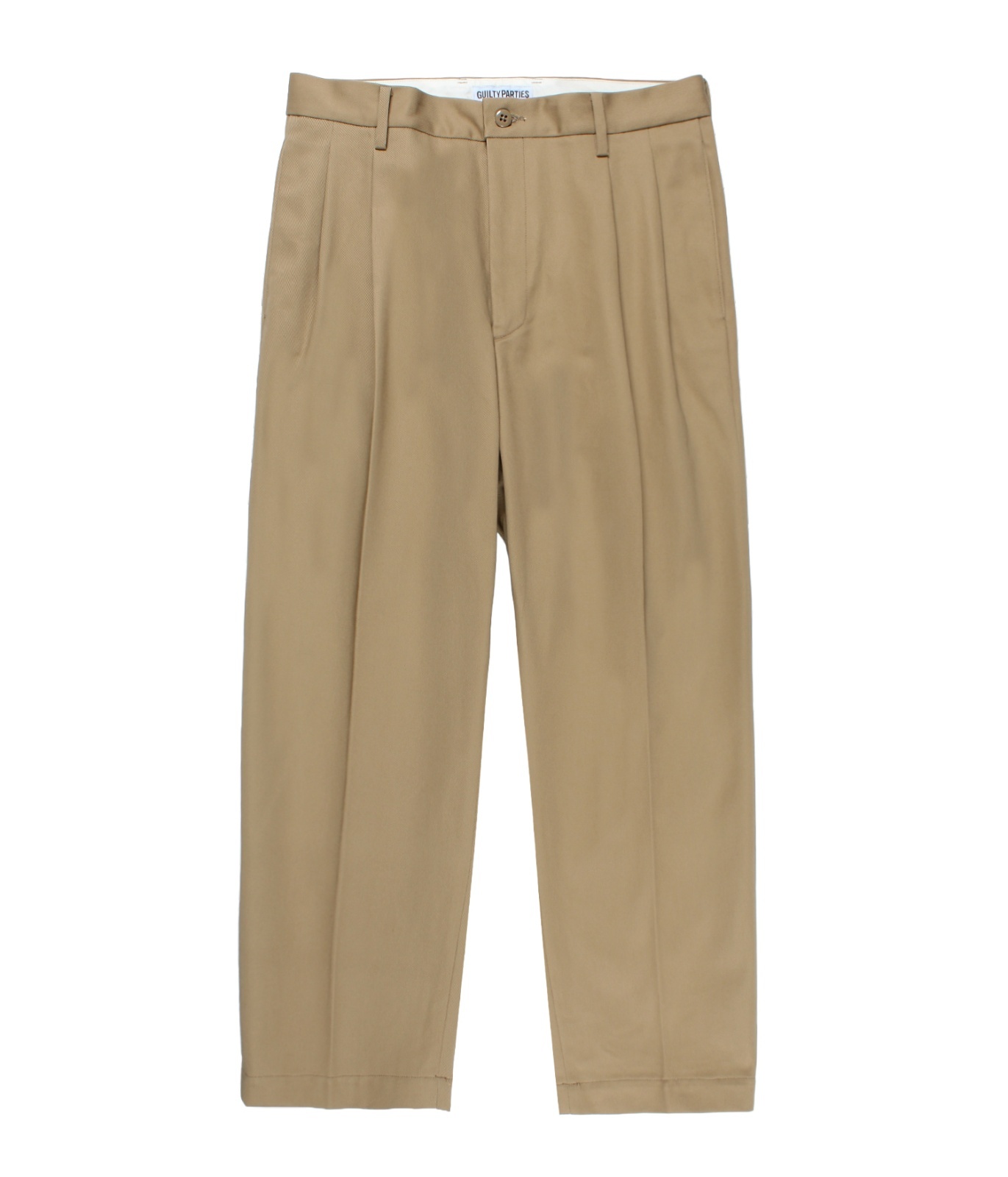 WACKO MARIA (DOUBLE PLEATED CHINO TROUSERS TYPE-1) BEIGE - FAMLEST