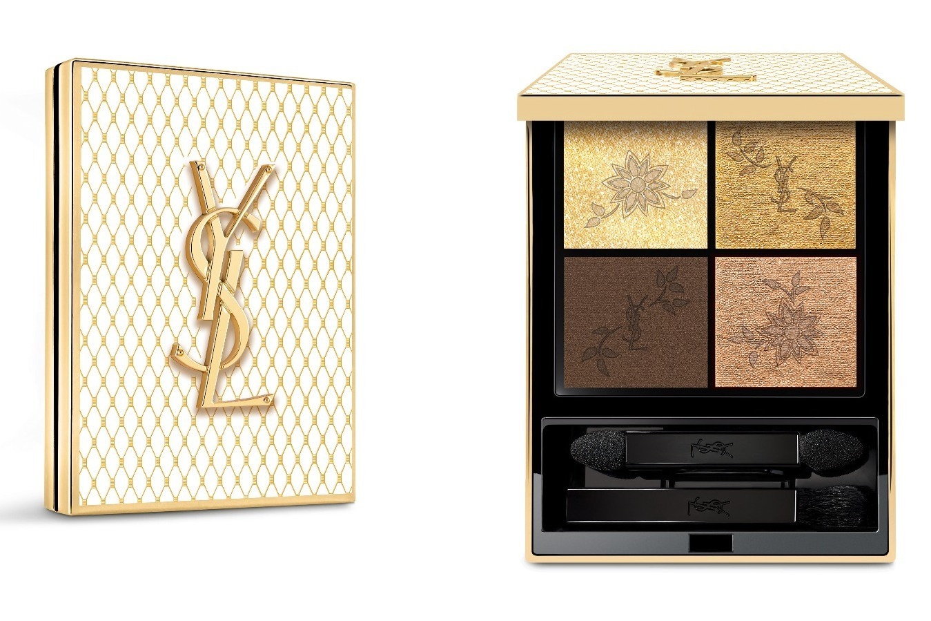 イヴ・サンローラン24年クリスマスコスメ、“ゴールドレース煌めく”4色