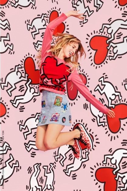 アリス アンド オリビア×キース・ヘリング、“ダンシングフィギュア”柄