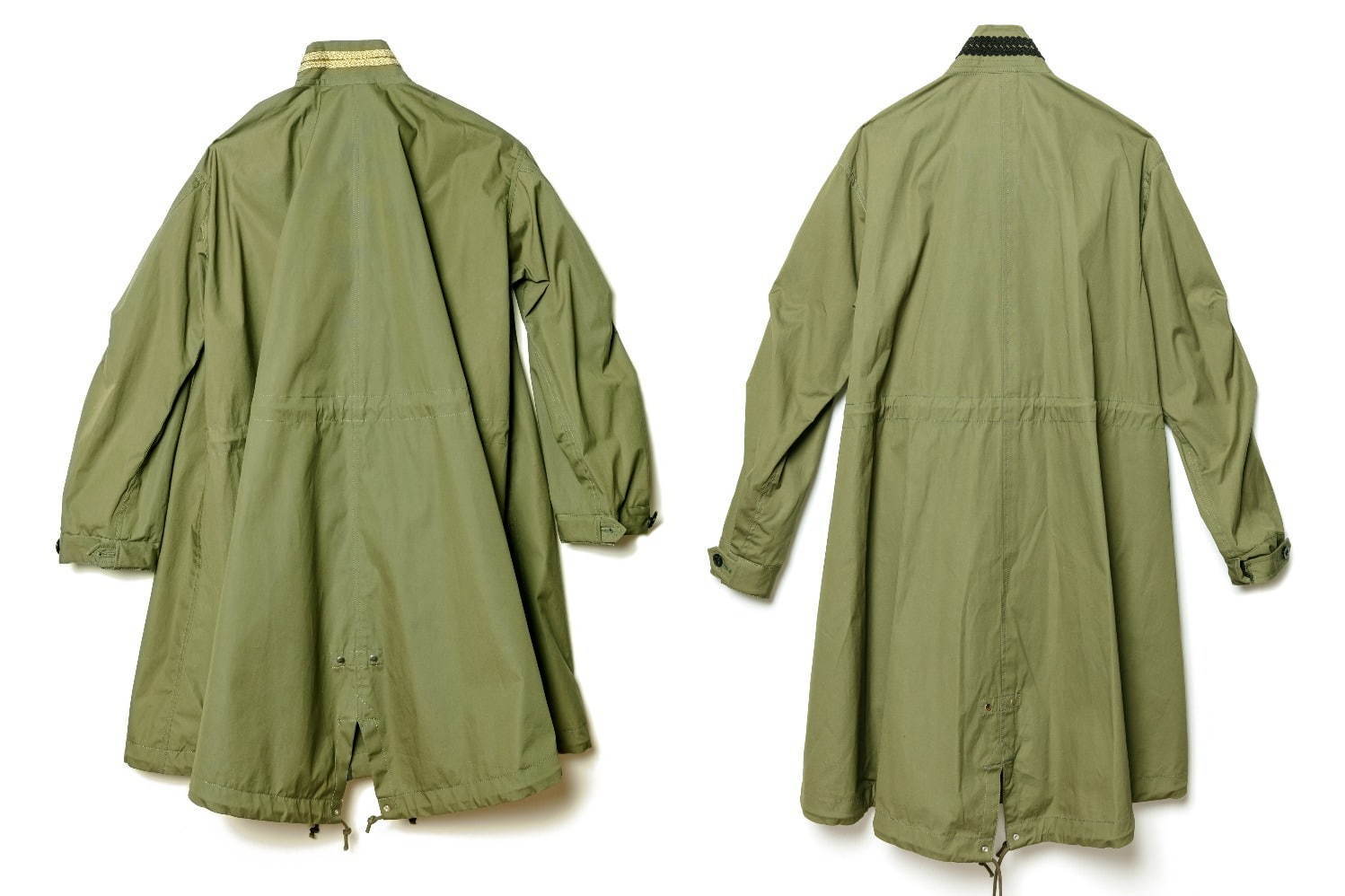 sacai ドーバー限定のモッズコート、ナポレオンジャケットの装飾を加え