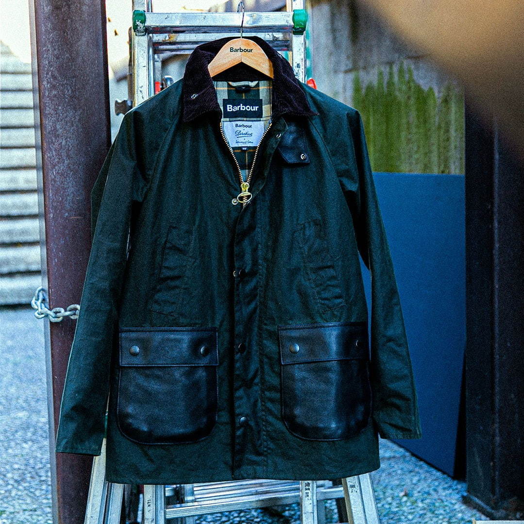 バブアー×パラブーツ×ビームス、リスレザーを配したワックスド