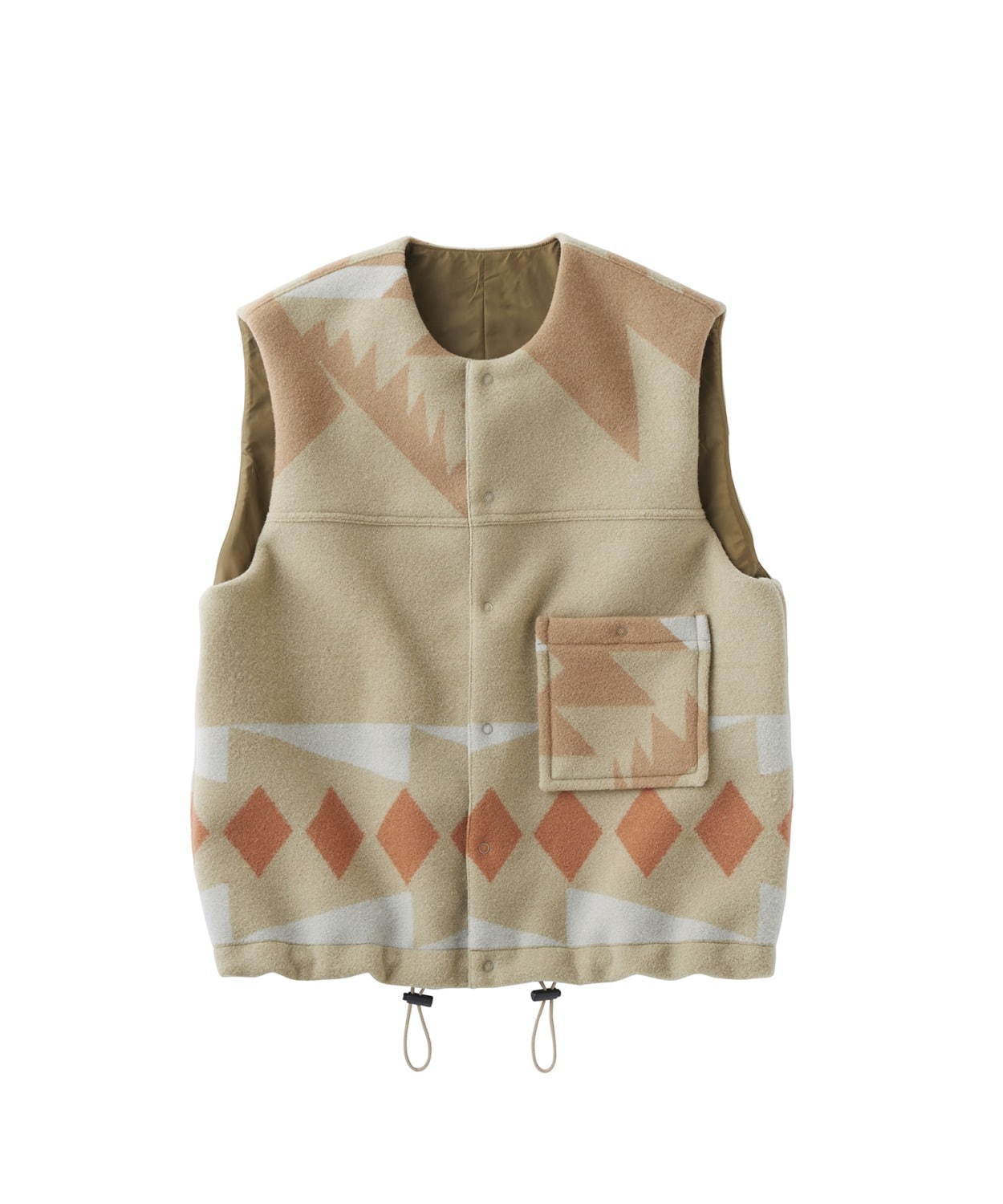 KUROのペンドルトン別注コート、ネイティブ柄を幾何学模様に再構築