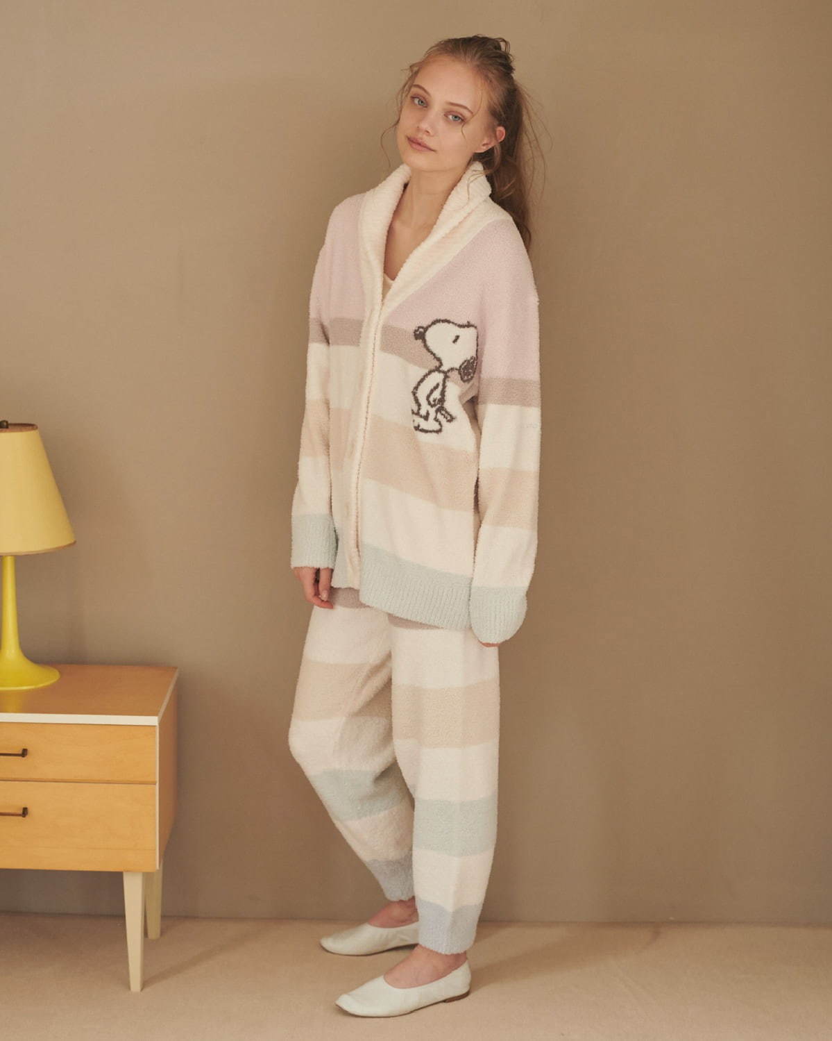 ジェラート ピケ×ピーナッツ - スヌーピー柄もこもこルームウェア＆耳