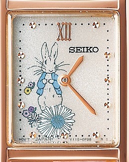 セイコーウオッチ、‟ピーターラビットが花の中で佇む”コラボ腕時計発売