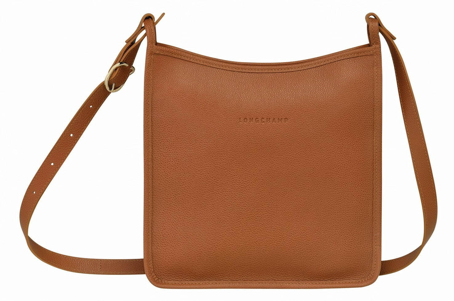 ロンシャン“ミモザ＆ペールピンク”のクロスボディバッグ、柔らかレザー