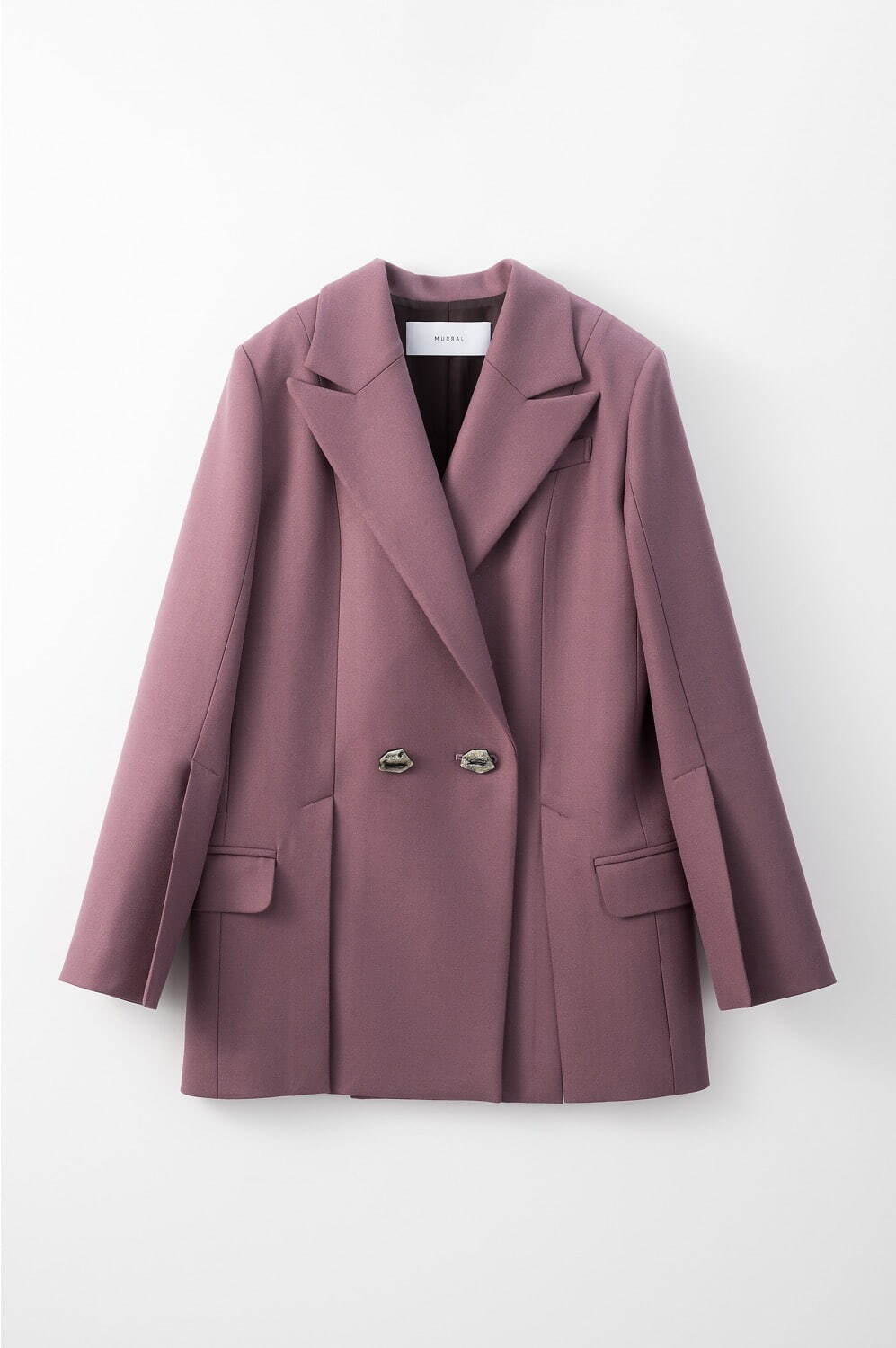 ミューラル“サイドスリット入り”ロングコート＆植物の刺繍を施した