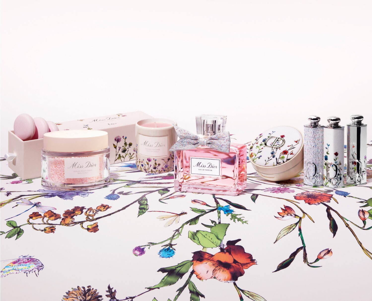 ミス ディオール」“花々が咲く”バスアイテム＆キャンドル、ジャカード