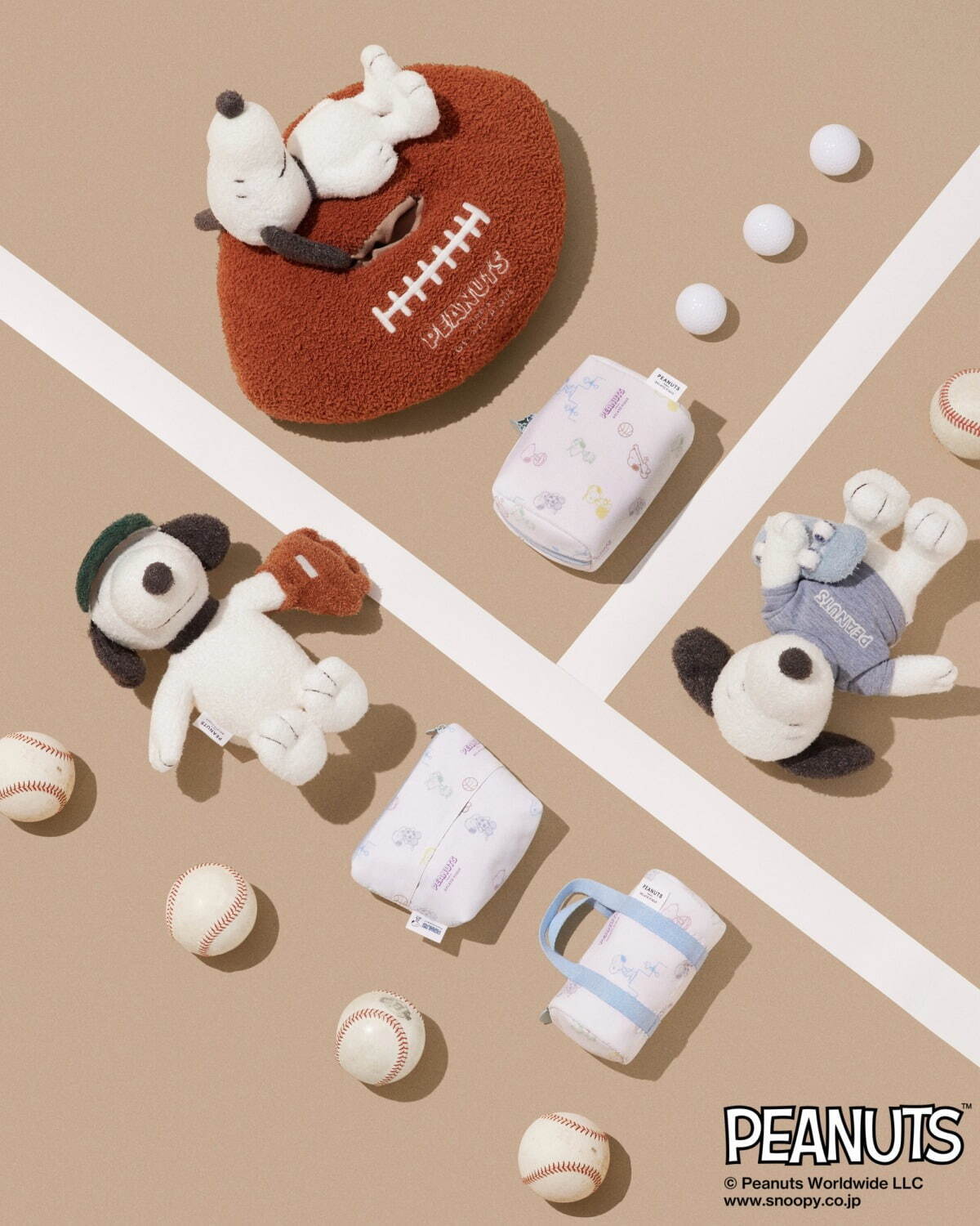 ジェラート ピケ「ピーナッツ」コラボルームウェア、スポーツをする