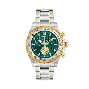 ヴェルサーチェ24年秋冬腕時計「クロノ エックス」グレカ模様リング