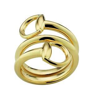 グッチ「ホースビット」煌めくジュエリー、大ぶりゴールドリング