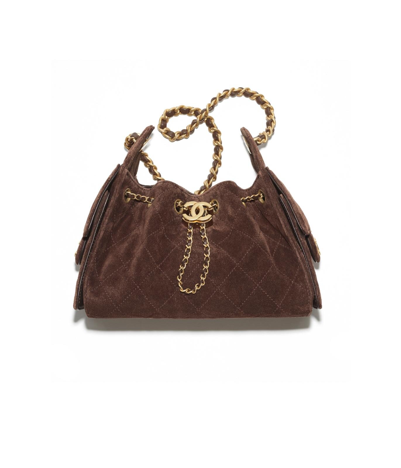 シャネルのキルティングバッグ「シャネル 25」メタリックレザー