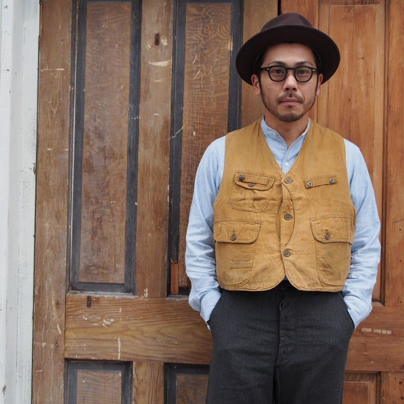 20〜30's HETTRICK ハーフムーンポケットハンティングべスト40年代