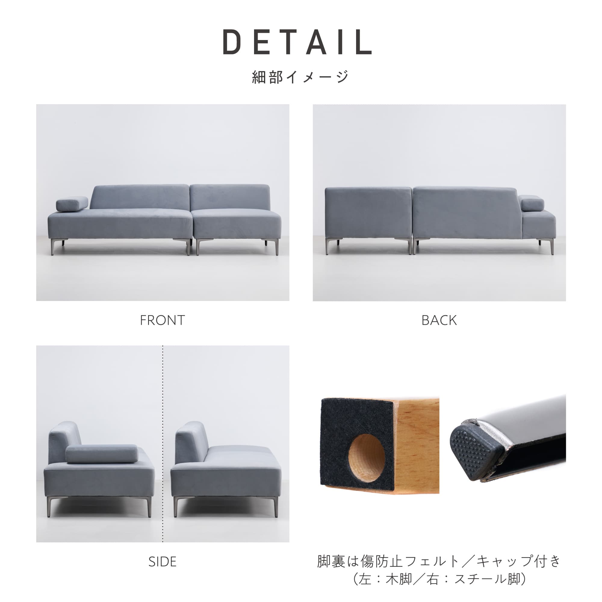 あす着] 幅205cm 3人掛けソファ ソファベッド 可動式アームレスト付き