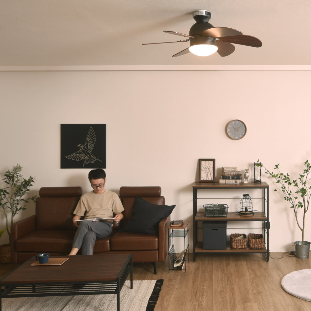 あす着] シーリングファンライト 傾斜天井対応 LED リモコン付き DC