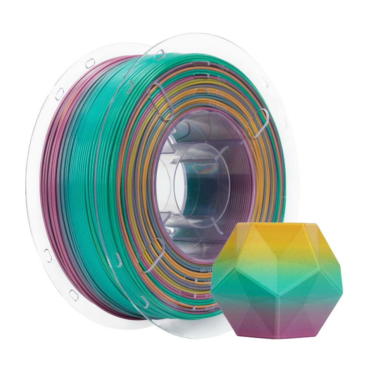 HS PLA Rainbow Filament – Vibrant, Multi-Color 3D Printing