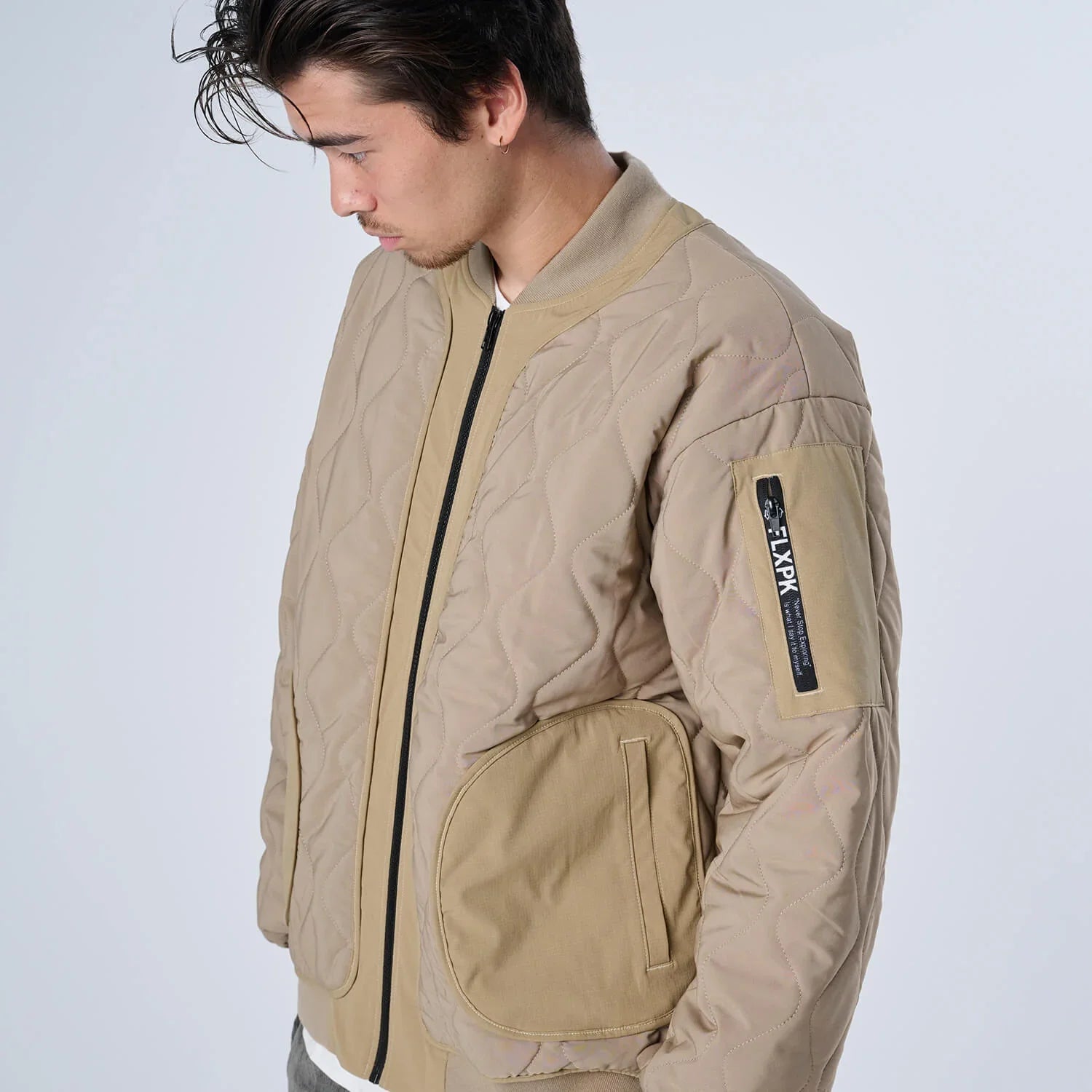 XJK-KILT（ストレッチ中綿キルティングジャケット）BEIGE - OUTERWEAR