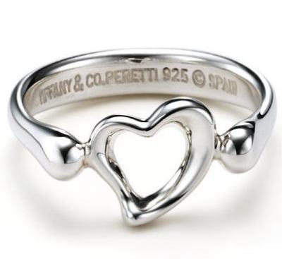 ティファニー エルサ・ペレッティ オープンハート リング ミニ [Jewel
