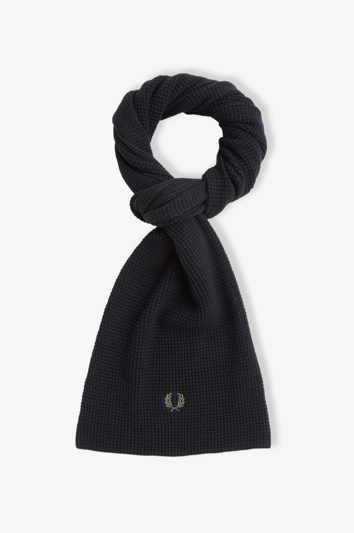 Waffle Knit Scarf(1SZ 102：BLACK): | FRED PERRY JAPAN | フレッド