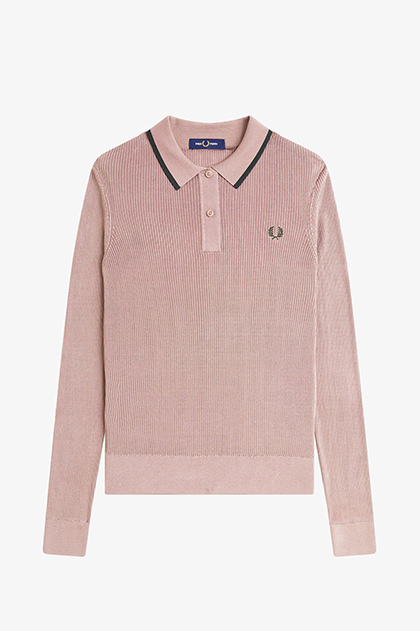 Ribbed Knitted Shirt(8 102：BLACK): | FRED PERRY JAPAN | フレッド