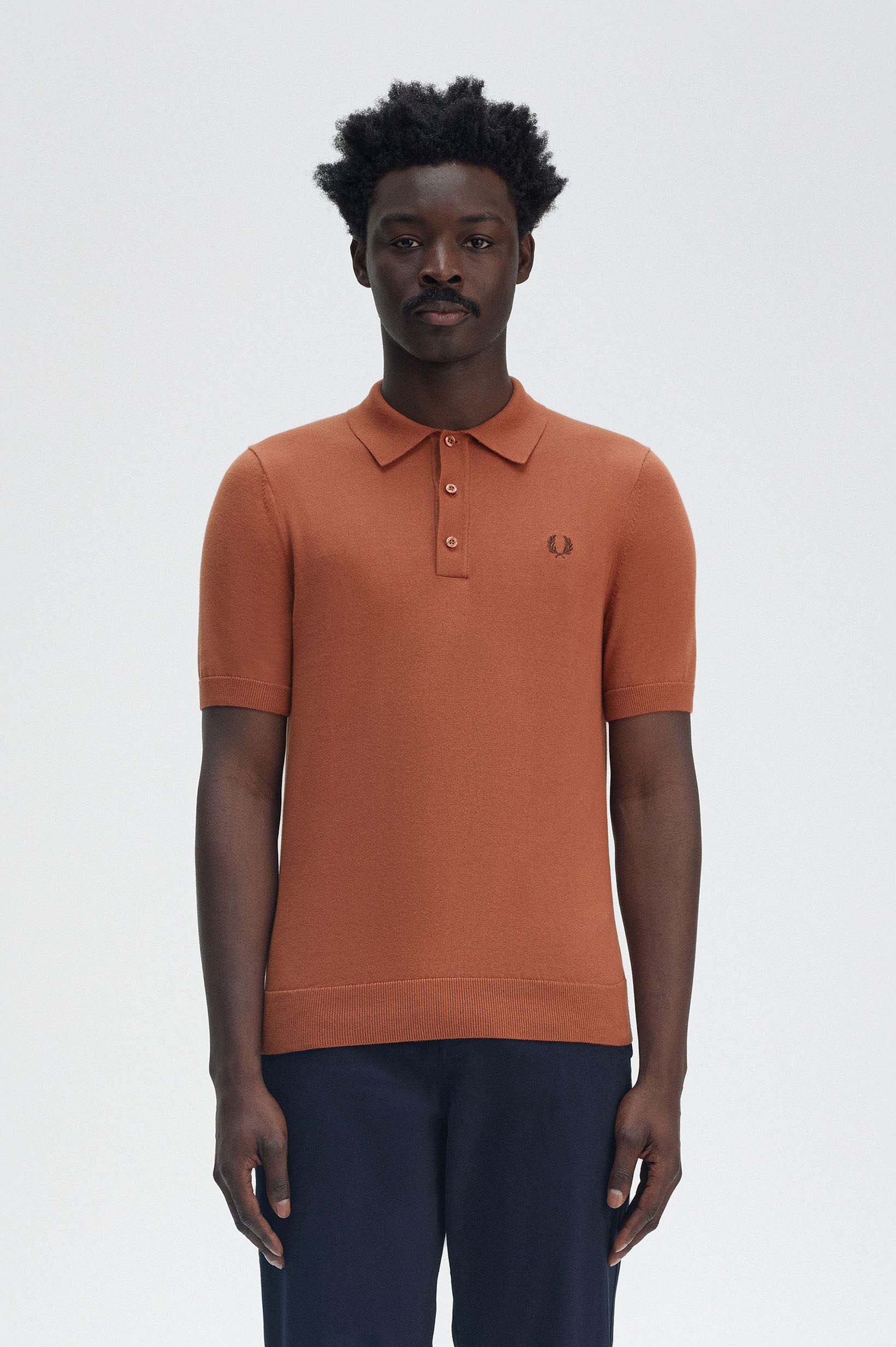 Cotton Knitted Polo Shirt(M 324：CINNAMON): | FRED PERRY JAPAN