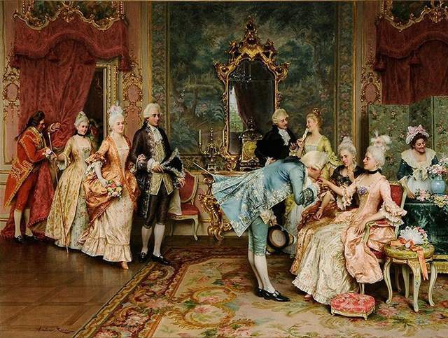 ロココ調 貴婦人の額絵 アンティークゴールドフレーム 絵画鑑賞 ロココ