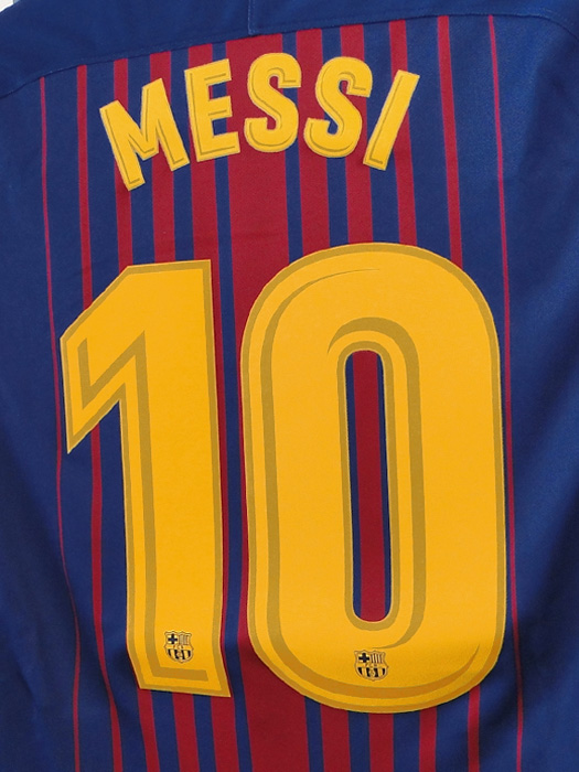ナイキ) NIKE/17/18バルセロナ/ホーム/半袖/楽天スポンサー付/メッシ