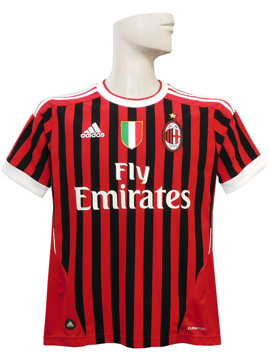 アディダス) adidas/11/12ACミラン/ホーム/半袖/スクデット付/ジュニア