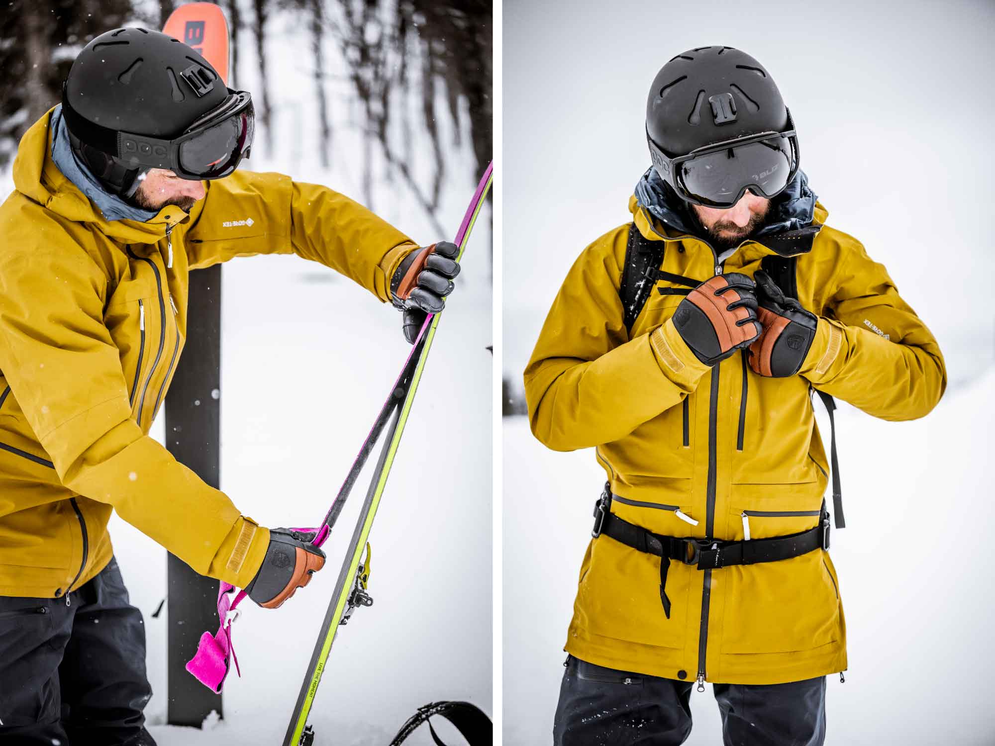 Hestra スキーグローブ イエロー/ブラウン Hestra イエロー⁄ブラウン