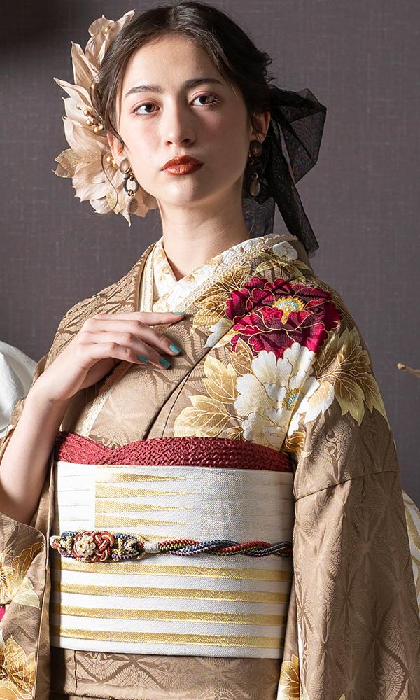 ミルクティーベージュ振袖｜振袖大好き 【菊京屋】振袖レンタル 成人式