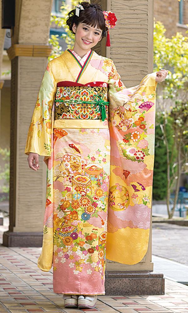 貝合せ・貝桶の文様/黄色┃伝統古典【菊京屋】