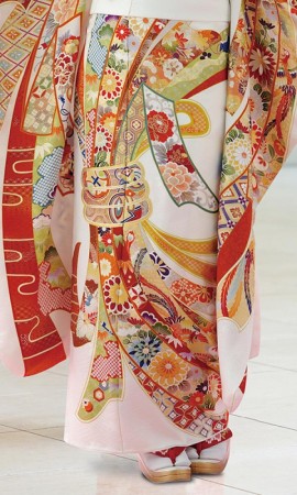 束ね熨斗文と鳳凰/白┃伝統古典【菊京屋】